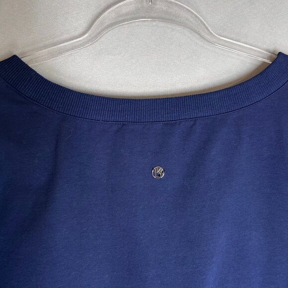 Buffbunny Sweatshirt Women's XXL Blue Cadi Cropped Long Sleeve Crewneck Pullover - Picture 7 of 16